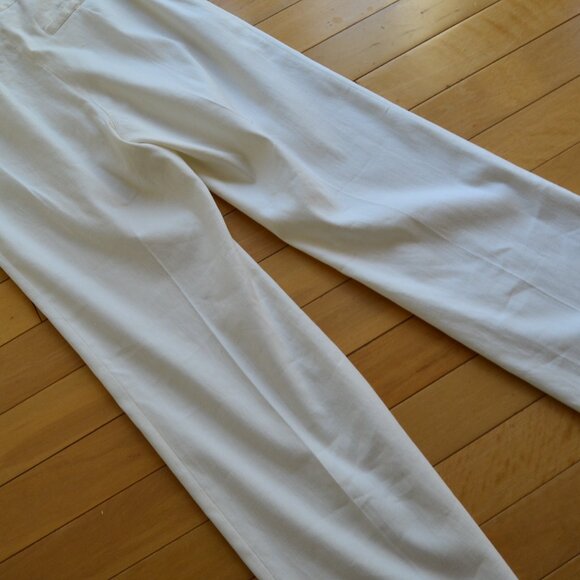 J McLaughlin Linen Blend Straight Leg Pants Size 6 White - Picture 9 of 9
